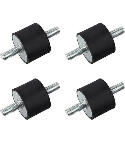 QUARKZMAN M10 Gewinde Gummi-Metall-Puffer – 60x25mm, Zylindrischer Schwingungsdämpfer Für Motoren & Klimaanlagen