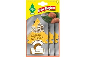 Arbre Magique - Tavola - 102704. Ambientador Forma de Pino y Aroma de Coco, automóviles (3 Unidades)