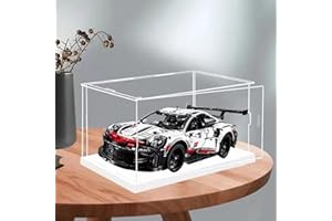 MEEC Vetrina apribile in acrilico trasparente, per il montaggio della scatola da bancone con fondo bianco, personaggi d'azione (22 x 13 x 12 pollici/55 x 33 x 30 cm)