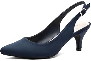 Greatonu Zapatos de Tacón Clásicos Espigones con Hebillas y Tiras en la Parte Trasera para Mujer 36-41 EU