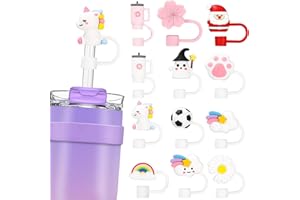 Zaxiva 12 Piezas para Stanley Cup - Accesorios Stanley Cup en Silicona 10mm, Tapas Antipolvo, Impermeables y Reutilizables