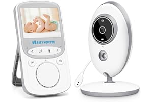 MYPIN Baby Monitor, 2.4" LCD Screen Video Baby Monitors with Camera and Night Vision Baby Camera Monitor Two-Way Talk Temperature Monitoring Lullaby