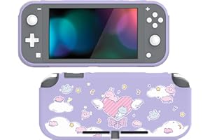 PlayVital Cover Custodia per Nintendo Switch Lite,Copertura Morbida TPU Protezione Accessorio per Nintendo Switch Lite Console-Coniglietto e Orso