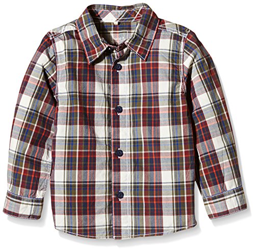 Name It Baby-Boys Ohn Checkered Shirt, Red (Oxblood Red), 3 (Manufacturer Size:98)