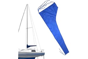 GÉNÉRIQUE Housse de Bass Boat | Housse de bôme de Grand-Voile | Taud pour Bateau Épaissir 210D, Protection Solaire, Non Déchiré, Accessoires De Bateau À Voile de Couverture de Pare-Soleil