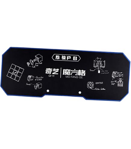 XMDCuber CFOP Speed Cube Mat - 20x14 (50.8x35.6cm) Professional Anti-Slip Frosted Surface, Includes CFOP Algorithms, Compatible with Speedcube Timers & Competitions