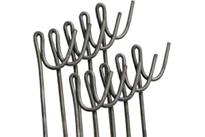 Suregreen Steel Fencing Pins | 1.2m Garden Stakes | 8mm diameter | Metal Fence Stakes for Garden Netting, Temporary Fencing, 
