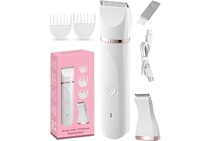 RAXMETRY Intimrasierer Für Frauen, Elektrischer Rasierer Damen Intimbereich, Damenrasierer Intimrasierer, Rasierer Damen Intimbereich, Aufladbar,Wasserdicht für nass und trocken, Weiß