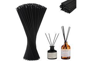 Hugwish 60 Pezzi Bastoncini Lunghi in Fibra per diffusori 30cm x 3.0mm, midollini per diffusori, Bastoncini per diffusore camomilla per casa ufficio hotel spa olio essenziale (30cm x 3.0mm)