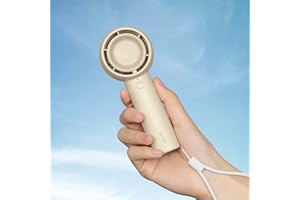 JISULIFE Mini ventilateur portable Conception sûre sans pales, puissant ventilateur turbo portatif à 5 vitesses, temps de refroidissement maximal de 16 heures, idéal pour les voyages/sacs à main