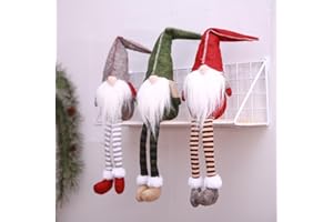 Cytecedx Dekoracja bożonarodzeniowa do wnętrz, 3 sztuki, dekoracja bożonarodzeniowa, mały skrzat bożonarodzeniowy, pluszowy, amerykańskie figurki bożonarodzeniowe, mały krasnal bożonarodzeniowy do