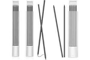 HUATEEN Bleistiftminen für Zimmermannsbleistift,36 Stück 2.8mm Schwarze Solide Bleistiftminen Pica Stift Minen de Menuisier für Holzbearbeitung,Bauwesen,künstlerisches Schaffen Architekt Zeichnen