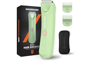 ‎MAXGROOM MAXGROOM Intimrasierer Mann, Rasierer Herren Intimbereich Elektrisch Körperrasierer,Körperhaartrimmer, Haartrimmer Intimbereich für Brust Beine Achselhöhlen Leiste Hoden Balls (Grün)