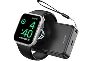 LVFAN Bezprzewodowa ładowarka do zegarka Apple Watch, 4000 mAh, magnetyczna ładowarka USB-C do iWatch, bezprzewodowy powerbank do Apple Watch Series 8, 7, 6, 5, 4, 3, 2, 1, SE Ultra - czarna
