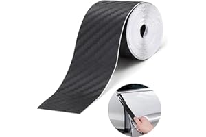 QTKSCEADLNCE Película de Protección de Pintura de Coche, 3cm x 5m Película Autoadhesiva 3D Tiras de Fibra de Carbono Antiarañazos Prueba de Agua Sin Burbujas para Envolver el Borde de la Puerta del Coche Etiqueta