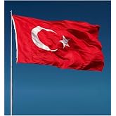 Lona Sanat 1. Sınıf Alpaka Kumaş T&uuml;rk Bayrağı 60X90