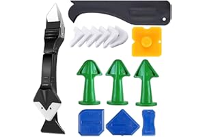 CYH 5in1 - Herramienta de calafateo de silicona, removedor de sellador y más suave, acabado raspador alisador de silicona (15 piezas)