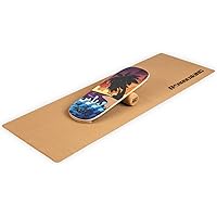 BoarderKING Indoorboard Classic - Tavola di Equilibrio per Surf e Skate Indoor, Tavola Propriocettiva per NeuroMuscular Respo