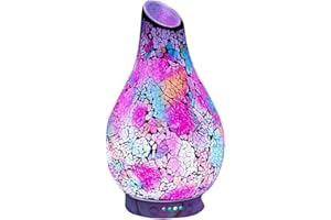 The Leonardo Collection Desire Aroma Humidifier Colour Changing Mosaic Lamp, Multicolor, One Size, JNS_474468