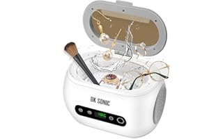 DK SONIC Limpiador Ultrasónico de 600 ml, Limpiador de Joyas Ultrasónico Doméstico de 35 W con 18 Modos y Funcionamiento con un Solo Toque para Limpiar Joyas, Gafas y Monedas