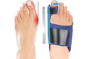 Robofun Correcteur Hallux Valgus, 1 Paire Orthese Hallux Valgus, Séparateur d'orteils pour Redresser les Orteils, Redresseurs Orteil, Support Jour/Nuit/Taille Universelle-Bleu