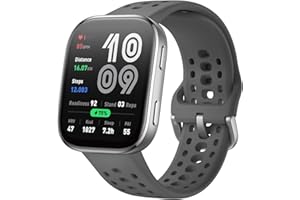 Amazfit Bip 6 Smartwatch 46 mm, AMOLED 1,97", 14 dni baterii, GPS, darmowe mapy, AI, połączenia Bluetooth, monitor zdrowia i snu, 140 trybów sportowych, 5 ATM