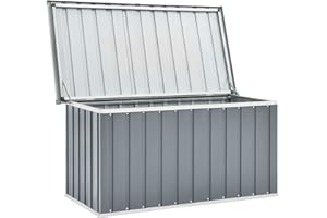 Keketa Contenitore Cassapanca da Esterno Grigio 129x67x65 cm in Resina per Patio Forniture