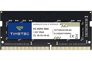 Timetec 8GB DDR4 2666MHz (DDR4-2666) PC4-21300 ((PC4-2666V) Non-ECC Unbuffered 1.2V CL19 1Rx8 Single Rank 260 Pin SODIMM Laptop Notebook PC Computer Speicher RAM Modul Upgrade