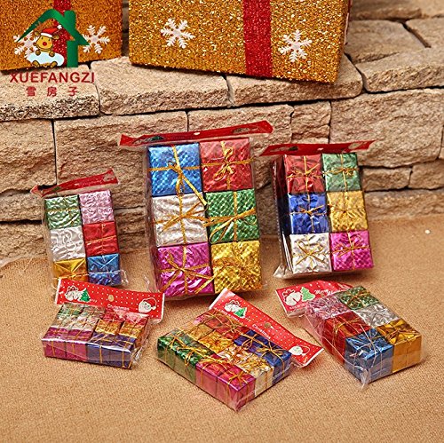 Josep. H adornos árbol de Navidad cajas de regalo decoración paquetes, 5cm Small packs