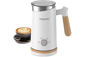 YISSVIC Milk Frother Electric Milk Steamer Automatic Hot or Cold Milk Foam Maker for Capuccino Chocolate Latte