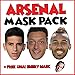 Price comparison product image Torreira, Ozil and Aubameyang Facemask Pack - Football Face Mask Pack with FREE Unai Emery Mask Party Mask Celebrity Mask