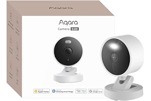 Aqara G100 Telecamera di Sicurezza 2K per Interni/Esterni, HomeKit Secure Video, Audio Bidirezionale, Visione Notturna a Colori, Rilevamento AI, Wi-Fi 6, Supporta HomeKit, Alexa, Google, IFTTT, Bianca