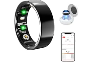 XkuiHF Smart Ring trackers d'activité Anneau Intelligent de Surveillance de la santé, fréquence Cardiaque en Temps réel, Surveillance de l'oxygène dans Le Sang, Mode Multisports, comptage des Pas (9)