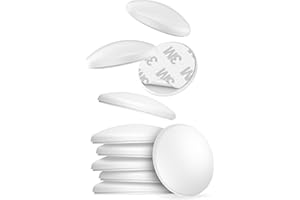 virea 10 x Fermaporta 40 x 8 mm Bianco - - Paracolpi autoadesivi per porte - - Paracolpi elastici per pareti - - Per proteggere pareti e mobili - - Paracolpi per la maniglia della porta