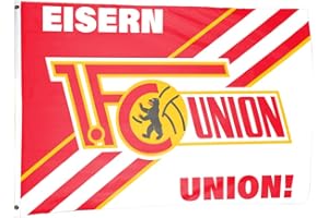 FLAGGENFRITZE Hissflagge 1.FC Union Berlin Eisern Union - 120 x 180 cm + gratis Digni Aufkleber