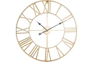 ANTIC BY CASA CHIC Casa Chic Reloj Pared Grande para Salon, Cocina y Oficina, Relojes Grandes Cocina y Comedor, Reloj Diseño Vintage de Metal, Reloj Cocina Cuarzo, Marco Robusto Interior/Exterior, Silencioso, 60cm