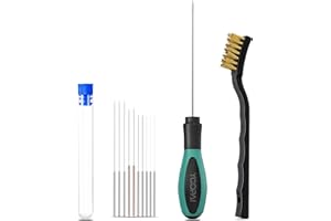YOOPAI 3D Printer Cleaning Kit, 3D Printer Nozzle Cleaning Kit with Clog Poke, 0.4mm 3D Printing Nozzle Cleaner Piercing Needles with Copper Wire Brush, 3D Printer Tools Kit for 1.75mm Nozzles