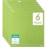 Cricut Standard Grip Machine Mats, 12" x 12" Reusable Cutting Mats for Crafting with Protective Film, with Cardstock, Iron-on