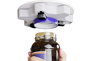 KITCHENDAO Under Cabinet Jar Opener for Weak Hands and Seniors with Arthritis, Easy Lid Opener with 3 Grippers, Bottle Opener Can Opener Under Counter, Gift for Father Mother Grandpa Grandma Wife
