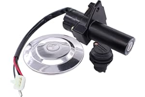 HouYeen Kit de bouchon de réservoir de carburant avec interrupteur d'allumage pour moto Yamaha YBR125 YBR 125 2005-2014