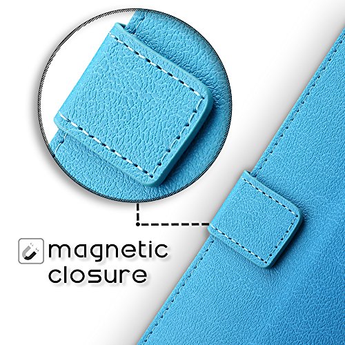Funda ZTE Blade A610 SLEO Cartera Carcasa Piel PU Suave Flip Folio Caja Super Delgado  Estilo Libro Soporte Plegable y Cierre Magn  tico  para ZTE Blade A610 - Azul