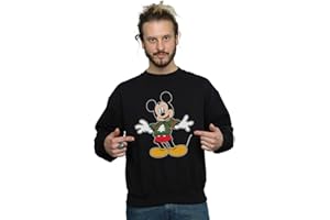 ABSOLUTE CULT Disney Men's Mickey Mouse Christmas Jumper Stroke Sweatshirt