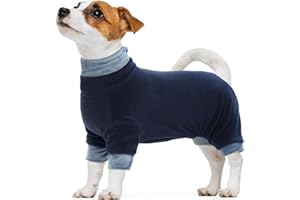 Kuoser Hundepullover Kleine Hunde Haustierkleidung, Fleece Hund Pullis Warme, Herbst und Winter Rollkragenpullover Hundemantel für Kleine Mittelgroße Hunde, Chihuahua, Beagle, Weicher Hunde Pyjamas
