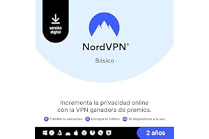 NordVPN Básico, 10 Dispositivos, 2 Años, Software VPN Premium, Código Digital