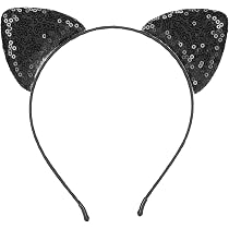 Katzenohren Stirnband Schwarz – Niedliches Haarband Für Party, Cosplay & Deko
