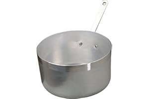 BALDASSARE AGNELLI Pentole Agnelli FAMA516 Casserole Haute en Aluminium BLTF avec Manche en Acier Inoxydable, 1,9 litres, Argent