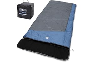 YOUR GEAR yourGEAR XXL śpiwór sumatrzański -7°C śpiwór sufitowy 230 x 100 cm bawełniana podszewka niebieski szary zdejmowana część głowy