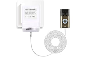 WINOK 24V 500MA Doorbell Transformer, AC Power Supply Compatible with All Versions of Video Doorbell, Power Adapter Transformer with 8M (315inch) Long Cable