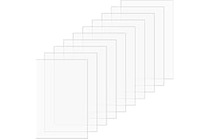 Hileyu 10 szt. przezroczystego arkusza akrylowego, 150 x 100 x 1,5 mm szklana ramka do szklenia, arkusz z tworzywa sztucznego z tworzywa sztucznego Perspex 1,5 mm, kwadratowy panel akrylowy do ramki na zdjęcia, wymienne tabliczki ekspozycyjne 15 x 10 cm