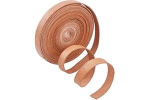 GORGECRAFT 5m*10mm*1mm Strisce di Vera Pelle Cavo di Cuoio Piatto Cinturino In Pelle di Vacchetta Filo Corda Corda per Braccialetti Creazione di Gioielli Collari Cinture per Chitarra Portachiavi, Perù